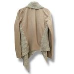 prAna Demure Cardigan Sweater Size Small beige Brown Waterfall Open Wool Blend Photo 3
