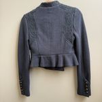 Free People NWT Majorette Military Jacket Double Breasted Crop Stretch Knit 2 Photo 6
