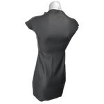 ZARA Women's Black Mock Neck Short Cap Sleeve Mini Fitted Bodycon Dress Size S Photo 1
