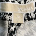 Michael Kors Woman’s  Miranda Jaguar Print Cotton Pants Black and White Size 12 Photo 3