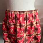 J.Crew • Pink Coral Peach Patterned Silk Mini Skirt Photo 3
