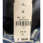 Kiwi Tucker Vest Womens Small Blue Aztec Moto Sleeveless Zip Cotton KWTA20106 Photo 5