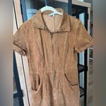 VICI Corduroy jumpsuit utility pockets zip up collar wide leg short sleeve boiler Photo 7