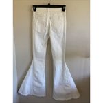 Saints & Hearts White Distressed Hem Wide Flare Leg Festival Boho Denim Jeans S Size undefined Photo 4
