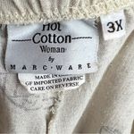 Hot Cotton Woman Size 3X Capri Pants with Faceless Person Print Linen/Cotton Tan Photo 10