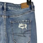 American Eagle SZ 8 SHORT Curvy Jeggings Jeans Super Hi-Rise Distressed Rip Blue Photo 8