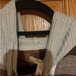 Maurice's  Brown and Gray Plaid Hooded Flannel Photo 1