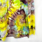 A New Day  Medium Top Handmade Tie Dye Long Sleeve Yellow Spiral Festival 1757 Photo 8