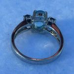 Sterling Silver Topaz and Sapphire Birthstone Ring, Size 7 3/4 Blue Photo 7