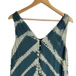 Young Fabulous and Broke Blue Tie Dye Sleeveless V-Neck Button Front Maxi Dress M Photo 1