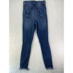 Show Me Your Mumu Blue Soho Zip Up Skinnies jeans Vintage rain wash Sz 25 - flaw Photo 11