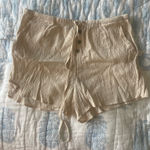 ZARA  Women's Cream Button-Up Shorts Photo 0