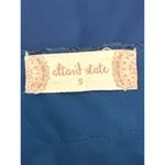 Navy Blue Lace Long Sleeve VNeck Lace Chiffon Dress Flared Sleeves Back Tie Sz S Photo 5