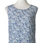 Christopher & Banks New Dress Sleeveless A-line Blue Cream Floral Women’s Size M Photo 4