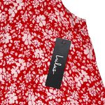 Lulus  Lean Close Red/White Floral Halter Neck Mini Swing Dress  Size XS New Photo 6