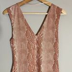 AFRM Womens Medium Ariana Sleeveless Dress Pink/Nude Snakeskin Mesh Bodycon Sexy Pink Photo 14