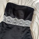 Gunne Sax NWT Vtg Formal Mini Dress Strapless Mini Black White Lace Homecoming Photo 11