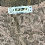 Free People  Cropped Sheer Lace Sleeveless Dusty Pink Top Photo 1
