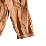 Maeve Anthropologie Rust Orange Curve Poplin Barrel Pants Cropped Size Small NWT Photo 3