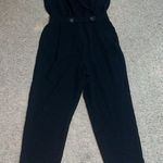 Anthropologie Cartonnier Menswear Tuxedo Cropped Ankle Jumpsuit Black 8 Photo 0