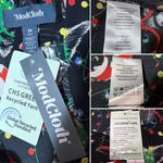 Modcloth  Overall Winner Jumper Skirt Dress Black Dog Cat Christmas Print M NWT Photo 11