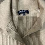 Madhappy  Oatmeal Ribbed Knit Collared Long Sleeve Cardigan Sweater Size Small Photo 6