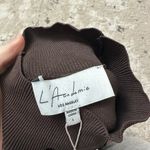 L'Academie L’Academie Hadi Ribbed Knit Stretch Short Sleeve Mock Neck Size Large NWT Photo 2