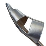 Talbots Like New Leather Tilly Block Heel Sandals Silver Size 9 1/2 Photo 5