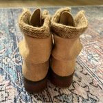Lucky Brand Huntress Suede Foldover Lace Up Ankle Lugged Booties 8.5 Tan Photo 1