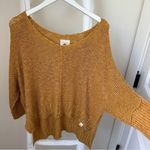 Rip Curl Mustard Crew Neck Sweater with Ribbed Texture Size Small Photo 8