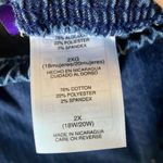 Just My Size  Blue Denim capris with Button Detail 2x Photo 2