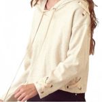 Storia Cropped Laced Grommet Hoodie Photo 3