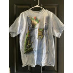 The Mountain Green Tree Frogs Overalls Nature Blue Tie Dye T-Shirt Size Large Photo 1