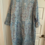 Miss Elaine Paisley Robe Blue Size 1X Photo 0