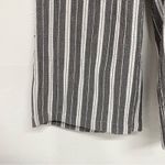 Soft Surroundings  Grey & White Wide Striped Cropped Wide Leg Pants Womens M Photo 3