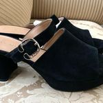 Aerosoles NEW Cosmic Suede Leather Platform Sandals in Black Photo 4