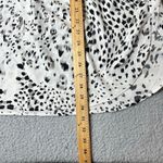 Hilary Radley Top Womens 2X White Leopard Print Roll Sleeve Tunic Blouse NEW Photo 6