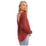 Free People Shimmy Shake Long Sleeve Open Back Top in Cowboy Photo 10