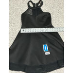 Womans Material Girl Medium Black Fit And Flare Zip Back Club Dress Photo 2