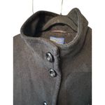 Pendleton  Petite Wool Cashmere Blend Coat Funnel Neck Button Front Black Womens Photo 3