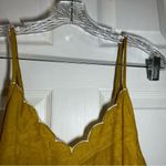 Hem & Thread NWT  Mustard Yellow V Neck Scalloped Cami Tank size Small Photo 3