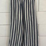 Madewell Houston Striped Linen Wide Leg Pull On Crop Pants. Size Small. EUC Photo 4