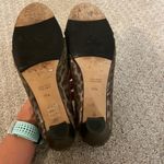 Taryn Rose  Pewter Metallic Leopard Open Toe Heels Photo 7