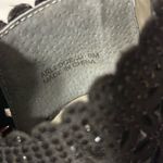 J. Rene Radita Satin Rhinestone peep top shooties heel shoe women size 9 M Black Photo 11