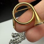 French Horn Musical Instrument, Music Note Brooch Pin Lot Of 4 Photo 9