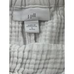 J. Jill Womens Petite Seersucker Skirt Size PS 100% Cotton Elastic Waist Made In White Photo 1