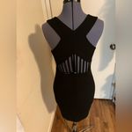 OBSESSION Black Cutout Bodycon V Neck Dress Size Large Photo 2