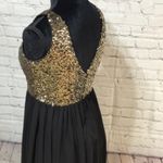 Sequin Top Lulus Special Occasion Long Sleeveless Dress Black Photo 5