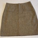 J.Crew Vintage 90s Size 8-10 Tan Wool Tweed Skirt Pencil Mini Knee Length Lined Photo 0