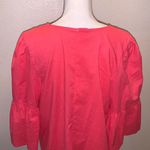 Time And Tru  Women's Woven Flare Sleeve Top Coral Photo 4